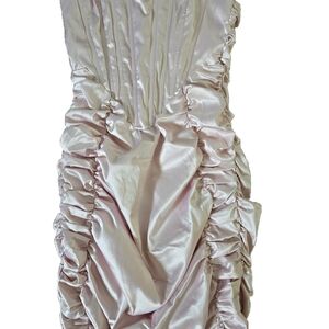 Elegant Pink Ruched Dress